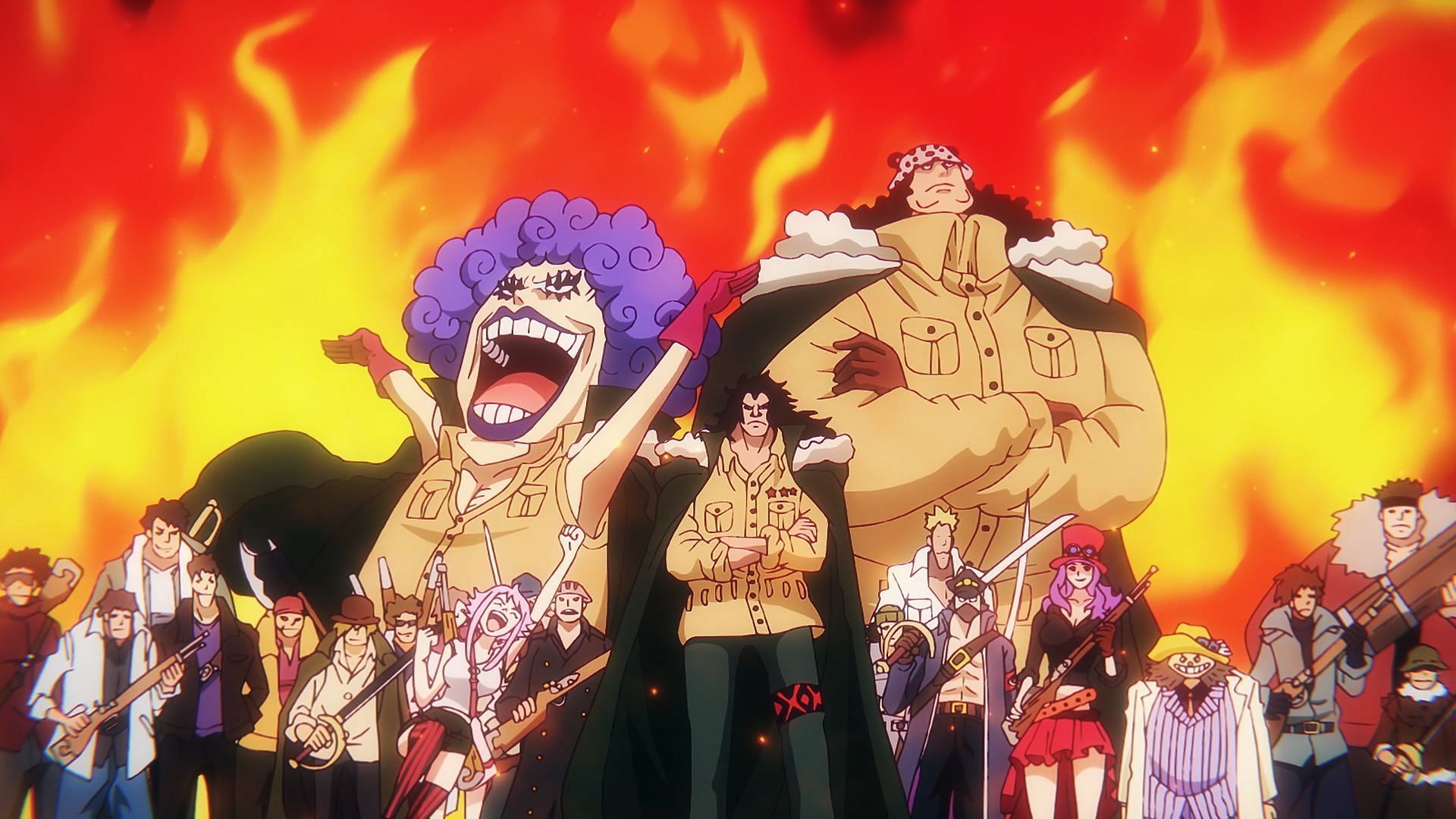 One Piece episode 1132 should confirm that Kuma stays with the Revolutionary Army even after Ginny's capture by the World Government (Image via Toei Animation)